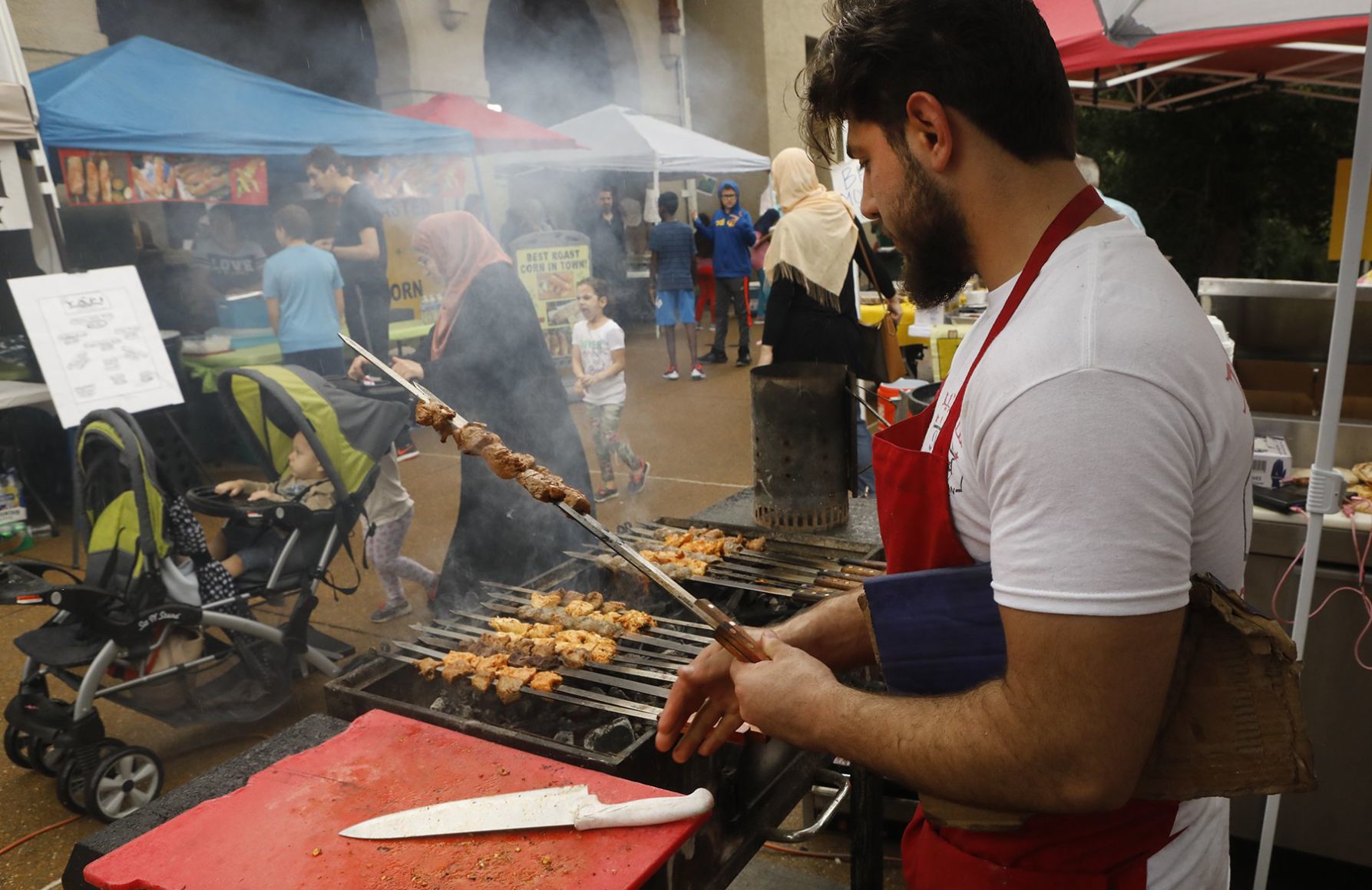 Rainy weather didn't stop the Eid festival in Forest Park